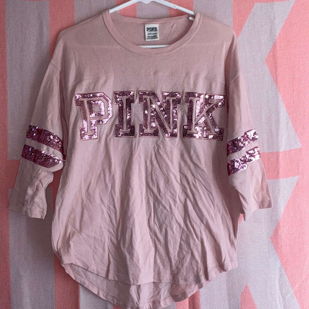 PINK Victoria’s secret shirt sequins